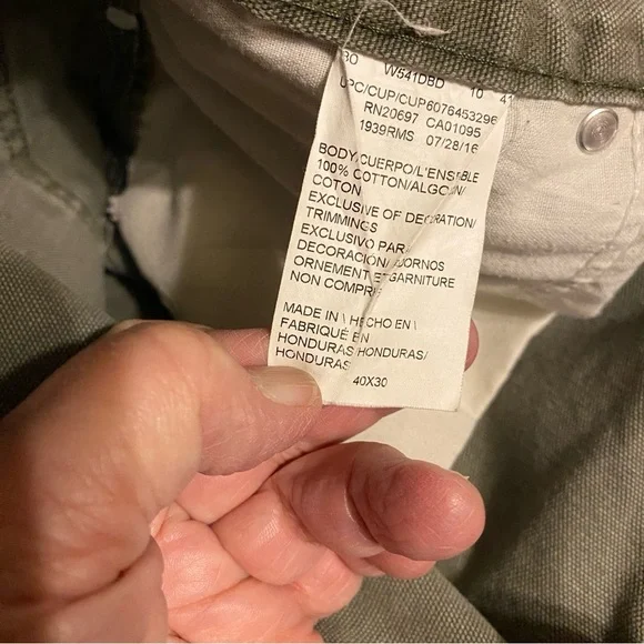 Dickies Denim Carpenter Pants Army Green 40X30 - Picture 3 of 11